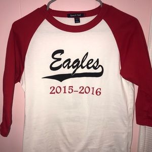Red Vintage Baseball Tee